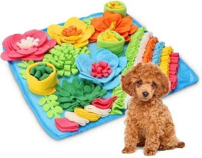 Productafbeelding van Famanu snuffelmat voor honden - voerdoek - snuffelmat voor kleine honden - antislip en wasbaar - 39 x 39 cm