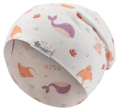 Productafbeelding van Sterntaler Beanie Unterwasser - Zachte babyhoed van vlamgarengeweven jersey met alloverprint
