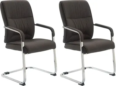 Produktbild von 2er Set Freischwinger XXL Anubis Stoff dunkelgrau