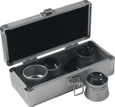 Image de Set de loupes d'horloger suisse Profi-Set Tech-Line 6x, 8x, 10x, 15x en boîte alu 4pcs - 9790