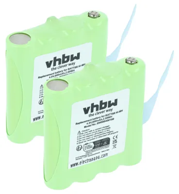 Produktbild von vhbw 2x Akku kompatibel mit Motorola Talkabout SX700R, M370H1A, FV700R Funkgerät, Walkie Talkie (600 mAh, 4,8 V, NiMH)