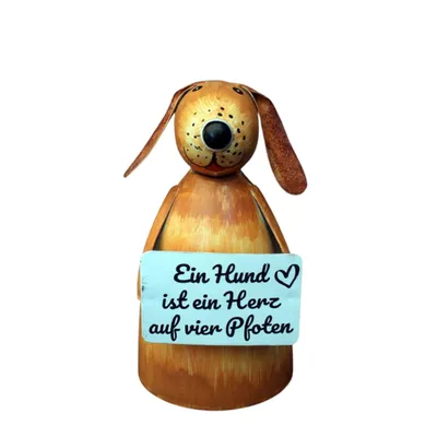 Produktbild von Zaunhocker Hund Pfoten Gartenfigur H19cm Landhausstil