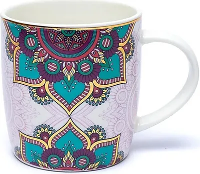 Produktbild von yogabox Teetasse - 0,4 L Mandala türkis