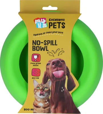 Productafbeelding van Excellent Pets - Antilekvoerbak, kleur: groen, maat: M