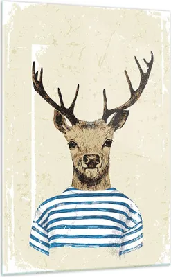 Produktbild von Bilder auf glas - Einteilig - Hipster Anthropomorphismus Hirsch - 70x100cm - Glasbilder - Wandbilder - Bilder - Wanddekoration aus Glas - Glas Bilder - Wandbild auf Glas - GPA70x100-4227