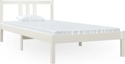 Produktbild von vidaXL Massivholzbett Weiß 90x200 cm