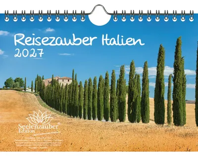 Produktbild von Reisezauber Italien DIN A5 Kalender für 2027 Rom Urlaub Strand Meer Mediterran Italien - Seelenzauber