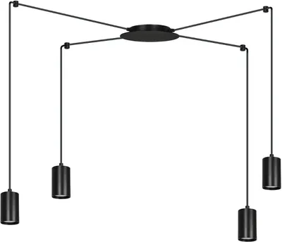 Obrázok produktu pre Žyrandol Emibig 4xGU10 30W TRAKER 4 BL/BLACK 524/4