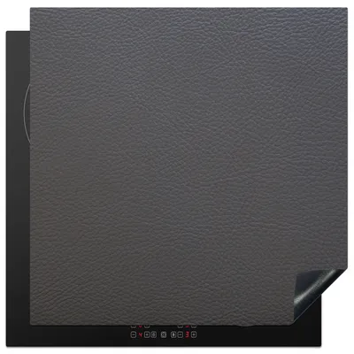 Produktbild von KitchenYeah© Herdabdeckplatte Leder - Strukturiert - Leder-Optik - Grau , 78x78cm, Küche Deko, Glaskeramikkochfeld Herdabdeckung, Abdeckplatte fùr Kochfeld