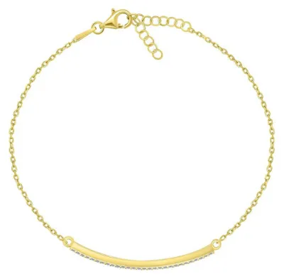 Immagine prodotto di Bracciale elegante placcato oro con zirconi BRC133Y