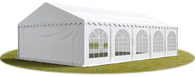 Image de TOOLPORT Tente Barnum de Réception 5x10 m Bâches PVC 750 N blanc Cadre de Sol Jardin