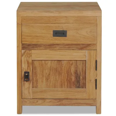 Zdjęcie produktu dla Stolik nocny z litego drewna tekowego 30 x 40 x 50 cm z szufladą