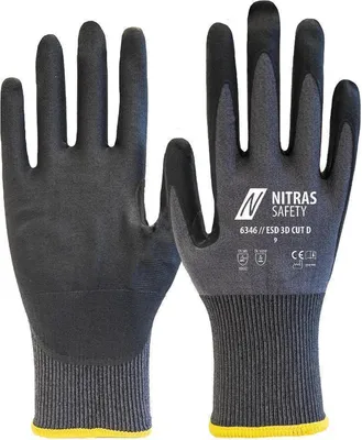 Produktbild von Arbeitshandschuhe | 10 Paar Nitras ESD 3D CUT D Schnittschutzhandschuhe | Gr. 10