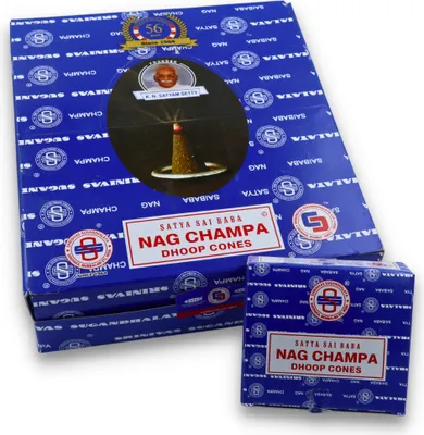 Produktbild von Räucherkegel LAVISA, Meditation, Aromatherapie, Duft, Atmosphäre für Zuhause, Satya, Goloka, Golden Nag (Nag Champa)