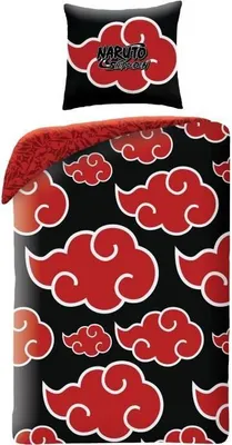 Produktbild von Bettwäsche-Set NARUTO Akatsuki, Mikrofaser, 140 x 200 cm Bettbezug, 63 x 63 cm Kissenbezug