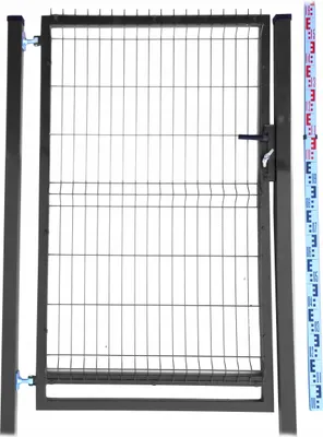 Obrázek produktu pro BRANKA PANELOVÁ 160 cm dva SLOUPKY | černá RAL9005 | zahradní plotová