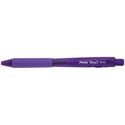 Produktbild von Pentel WOW! BK440 Kugelschreiber Violett – 1 mm konische Metallspitze, ölbasiert