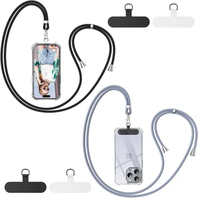 Immagine prodotto di Handyband universale, confezione da 2 pezzi, con 4 supporti, colore nero e blu, regolabile e removibile