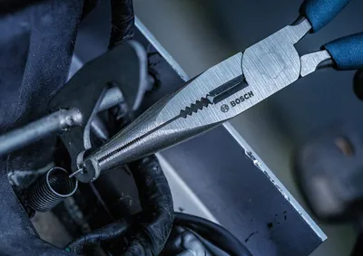 Produktbild von Spitzzangen 180 mm, tauchbeschichtete, rutschfeste Griffe