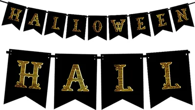 Produktbild von Halloween-Banner, schwarz, 20x175cm, 1 Stk.