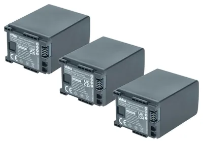 Produktbild von vhbw 3x Akku Ersatz für Canon 2740B002, BP-827 für Videokamera Camcorder (2400 mAh, 7,2 V, Li-Ion) + Infochip