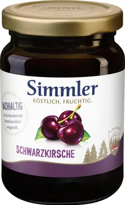 Produktbild von Simmler Schwarzkirsch-Konfitüre Ex. 225g
