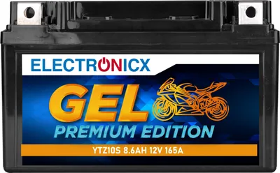 Produktbild von Electronicx Motorrad Edition GEL Batterie YTZ10S 9Ah 12V ▶ Motorrad Roller Quad - wartungsfrei auslaufsicher vibrationsfest