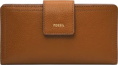 Produktbild von FOSSIL Geldbörse Logan RFID Tab Clutch Saddle hellbraun