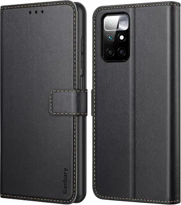 Zdjęcie produktu dla Wysokiej jakości skórzane etui z klapką dla Xiaomi Redmi 10 z kieszeniami na karty i funkcją podstawki
