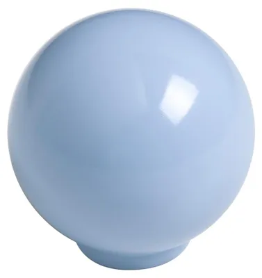 Productafbeelding van Knop voor meubels, bolvormig, ABS-plastic, diameter 29 mm, babyblauw, glanzend, set van 50 stuks