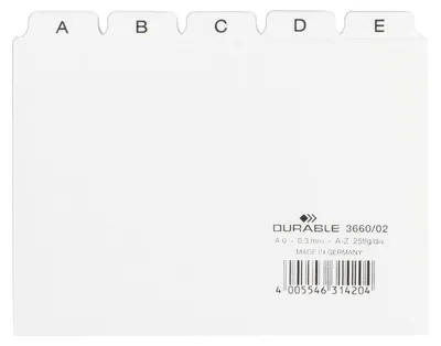 Obrázok produktu pre DURABLE Leitregister A - Z A6 quer 1 Stück weiß