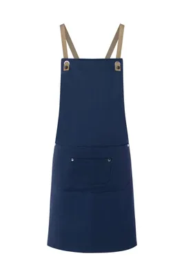 Obrázek produktu pro Karlowsky LS 39 | Zástěra Urban-Nature s křížovými popruhy a velkou kapsou - barva: Steel Blue (cca Pantone 2380C) - velikost: 70 x 85 cm