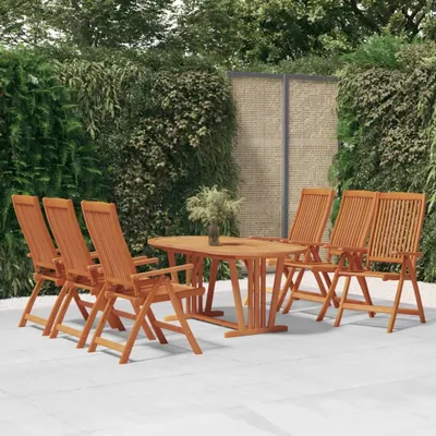 Produktbild von Maison Exclusive - 7-tlg. Garten-Essgruppe Massivholz Eukalyptus