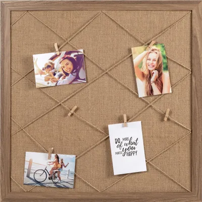 Image de Tableau d'affichage Walther Memoboard, couleur marron, dimensions 60x60 cm