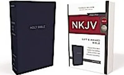 Produktbild von NKJV, Gift and Award Bible, Leather-Look, Blue, Red Letter Edition