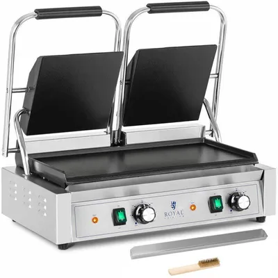 Produktbild von Kontaktgrill – Doppelgrillplatte – 3600 Watt – 48 x 23 cm – Edelstahl und Gusseisen