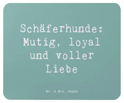 Produktbild von Mr. & Mrs. Panda Mauspad Spruch Schäferhunde Freundschaft - Meeresbrise - Geschenk, pc mousepad, Beschützer, Hunderasse, Hunderassen Charakter, Mouse Pad, Schäferhund