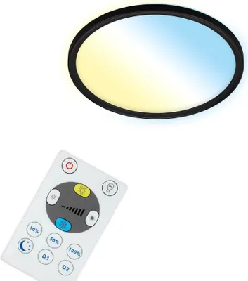 Produktbild von LED Panel Smart WiFi Bluetooth dimmbar CCT 18W schwarz Kunststoff Briloner