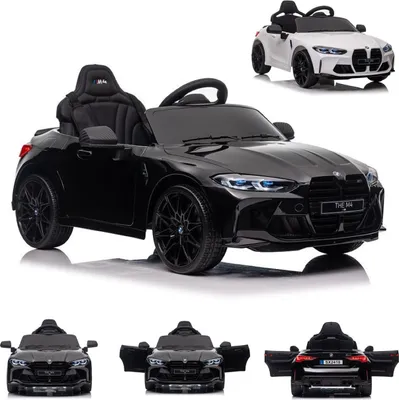 Immagine prodotto di ES-Toys bambini auto elettrica BMW M4 licenza 12V7A batteria 2 motori pneumatici EVA MP3 nero