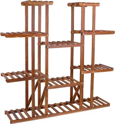 Produktbild von Famanu Pflanzenregal - Stilvolles Design und platzsparend - Holz