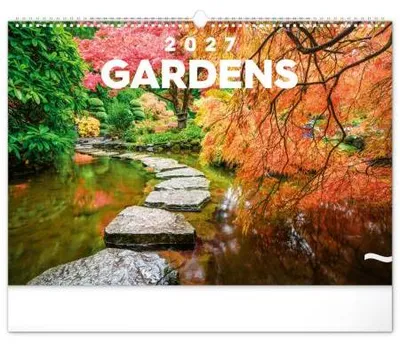 Zdjęcie produktu dla NOTIQUE, kalendarz ścienny "Ogrody", rok 2027, wymiary: 48 x 33 cm