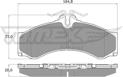 Produktbild von TOMEX brakes Bremsbeläge Satz Bremsklötze passend für MERCEDES-BENZ SPRINTER 3-t Kasten (903) TX 11-48