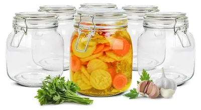 Obrázok produktu pre Nádoby Inmaak s viečkom Klemdeksel – 1000 ml, 6 kusov