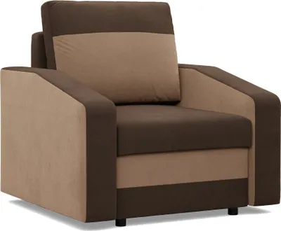 Produktbild von Fotel wypoczynkowy do salonu, ciemny brąz + brązowy