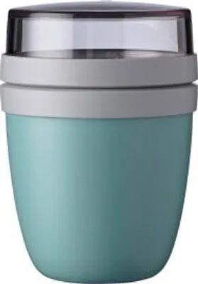 Produktbild von Mepal Müslibecher to go, Klein, praktischer Joghurtbecher to go - Unterteilung für Joghurt & Müsli - Geeignet für Gefrierschrank, Mikrowelle & Spülmaschine - 300 ml + 120 ml - Nordic Green