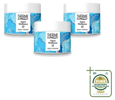 Obrázek produktu pro 3 kusy tělového krému Therme Aqua Wellness – hydratační – 225 g – balení