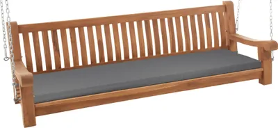 Produktbild von Schaukelbank MUVER - Holz Dunkelgrau 200x70x62 cm | Hängebank Gartenschaukel Zum Aufhängen Veranda-Schaukel