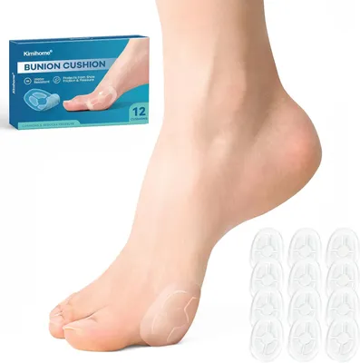 Imagen del producto de Almohadillas de gel para juanetes, 12 unidades, para aliviar el dolor y proteger los pies
