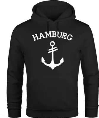 Produktbild von Hoodie Herren Anker Hamburg 2 Kapuzen-Pullover Moonworks® schwarz XL