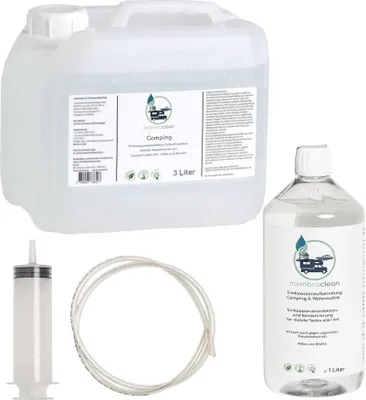 Produktbild von 4 Liter membraclean Trinkwasseraufbereitung Camping & Wohnmobile + Dosierhilfe